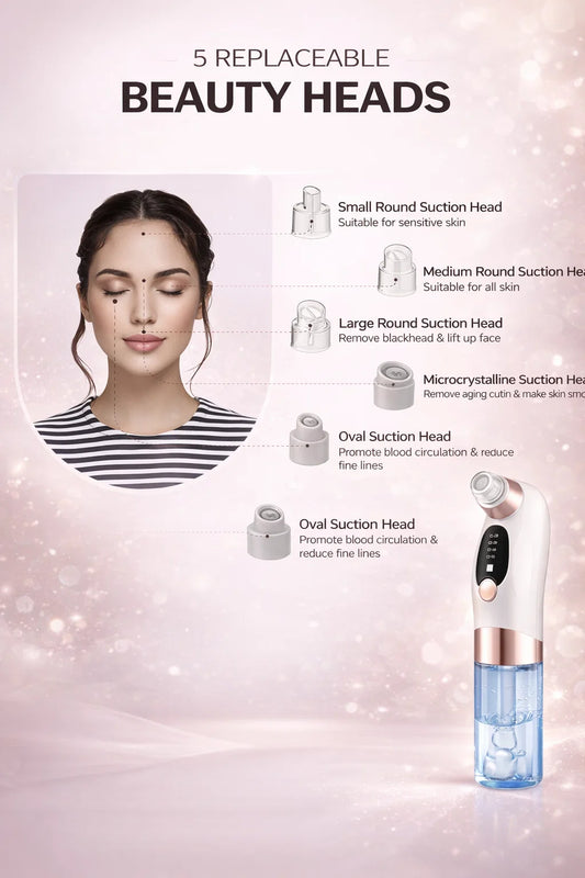 Care&Comfort Mini Hydra Facial cleansing & Blackhead Whitehead Remover Device