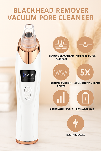 Electric Blackhead Remover, Vacuum Acne Cleaner, Black Spots Removal