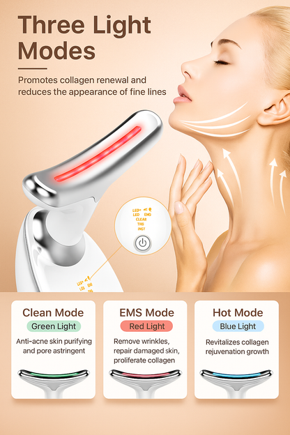 IPL Anti-Aging LED Face Massager – IPL Wrinkle Reducing & Puffiness Relief Instrument, Rechargeable,
